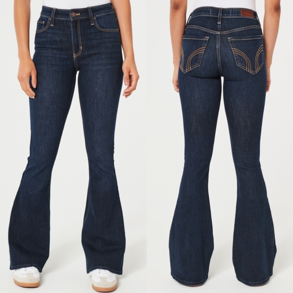Hollister Denim - . Hollister High Rise Dark Wash Stretchy Flare Jeans